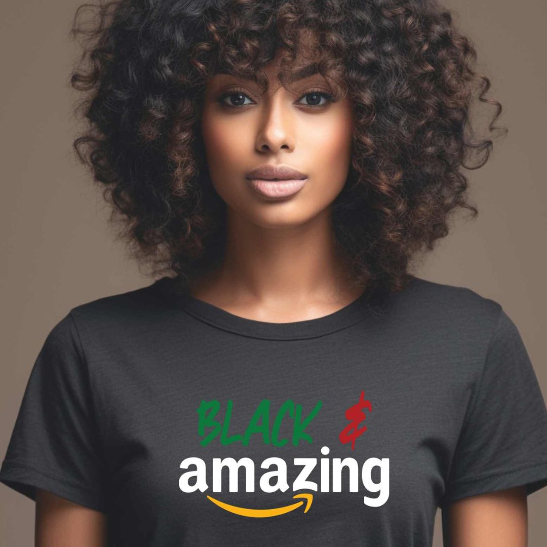 Black & Amazing T-Shirt for Men/Women-Short Sleeve
