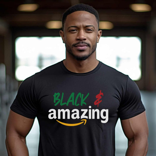 Black & Amazing T-Shirt for Men/Women-Short Sleeve