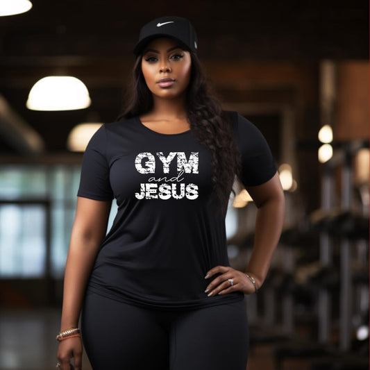 Gym and Jesus T-Shirt-Short Sleeve